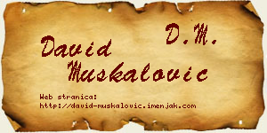 David Muskalović vizit kartica